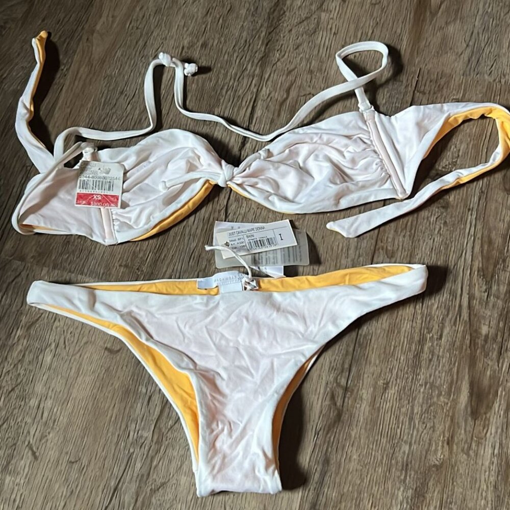 $300 JUST CAVALLI bikini swimsuit size: 40 Italy , XSmall Us